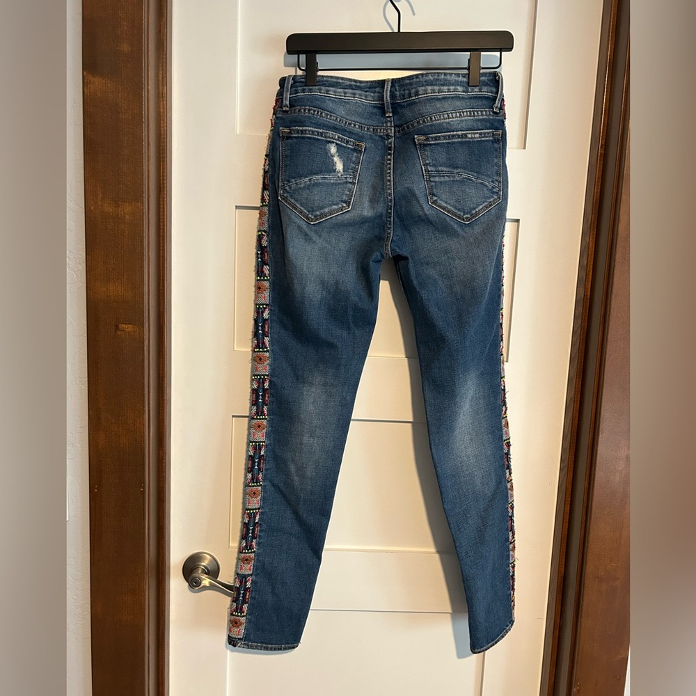 Driftwood Embroidered Beaded Jackie Skinny Jeans Size 26 - Picture 4 of 8